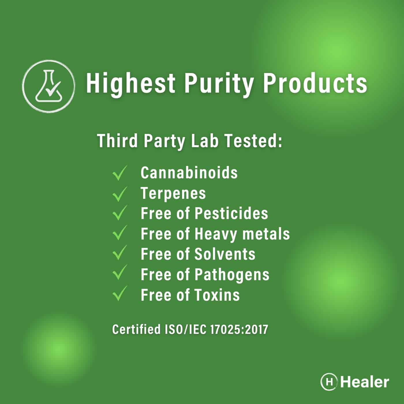 Healer Products are third-party lab-tested