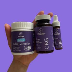 Healer CBG Bundle- Relax Gummies, CBG Drops and CBG Capsules