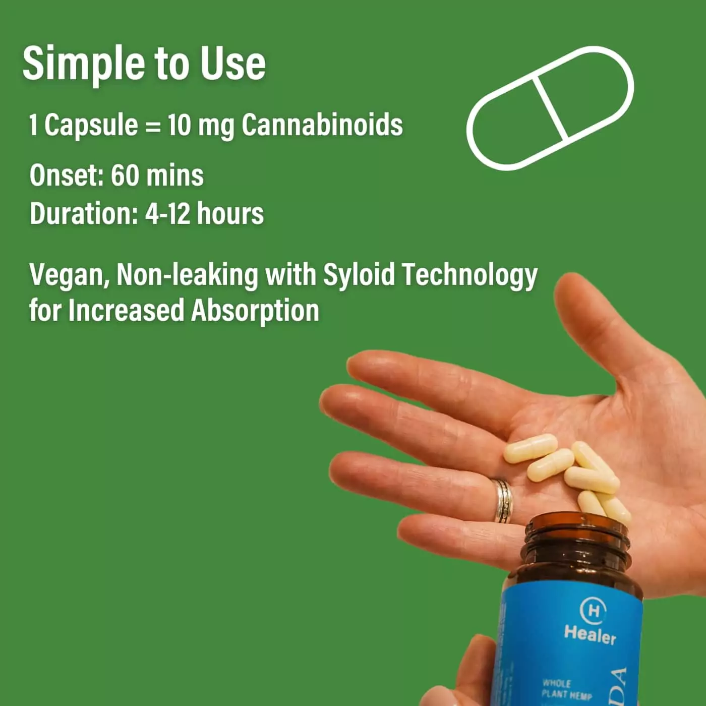 Shop CBG Capsules 10mg - CBG Pills - Healer CBD